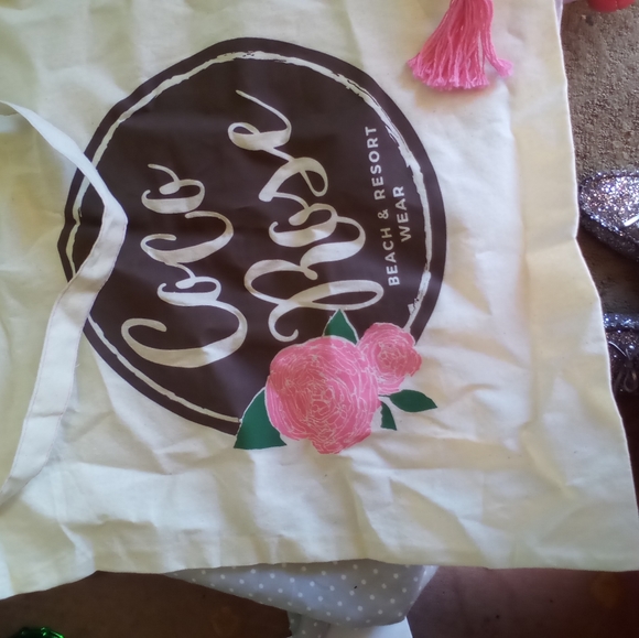 NWOT Coco Rose beach tote tassle bag resort - Picture 4 of 5